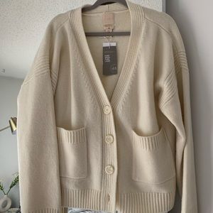 H&M premium wool cardigan (NWT) boxy fit